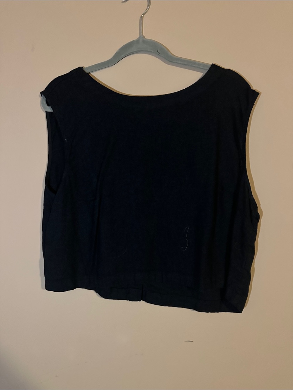 A new day- Black Sleeveless Women's Top button down back - Classic Casual